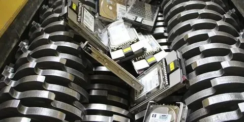 Old hard drives shredding